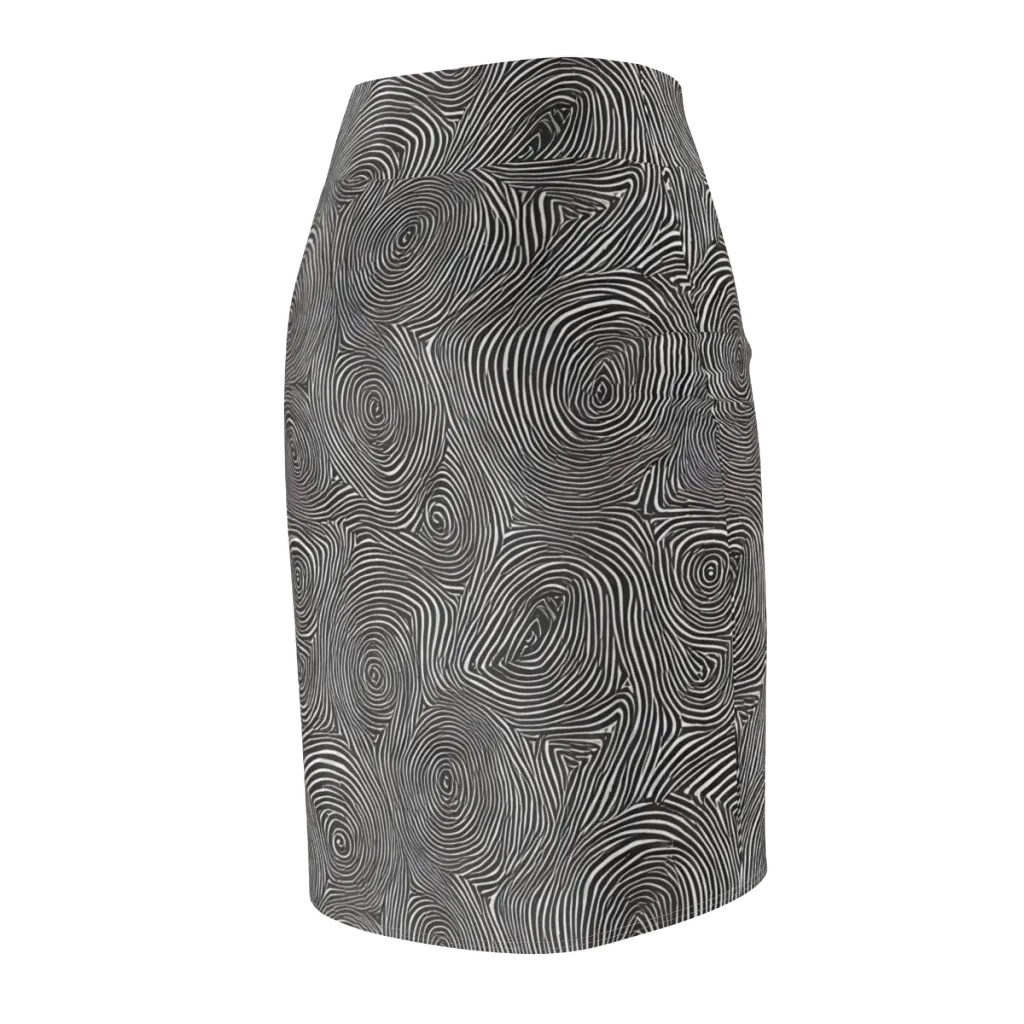 Obsidian Rings on Pencil Skirt — Back Side