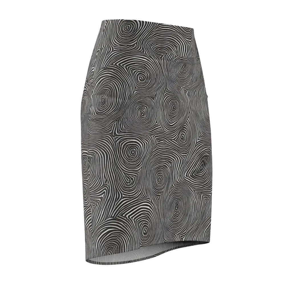 Obsidian Rings on Pencil Skirt — Front Side