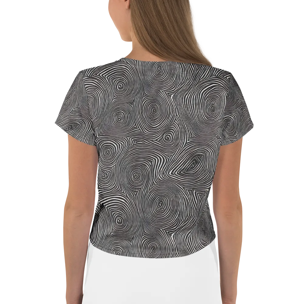 Obsidian Rings on Crop Tee — Back