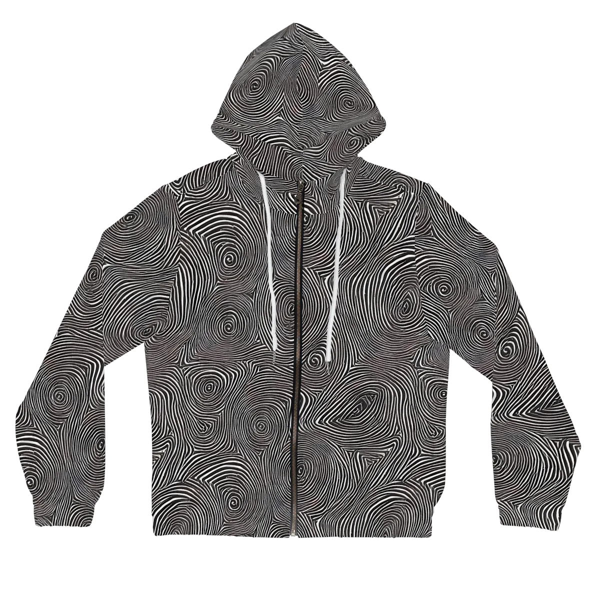 Obsidian Rings on Women's Full-Zip Hoodie — Front