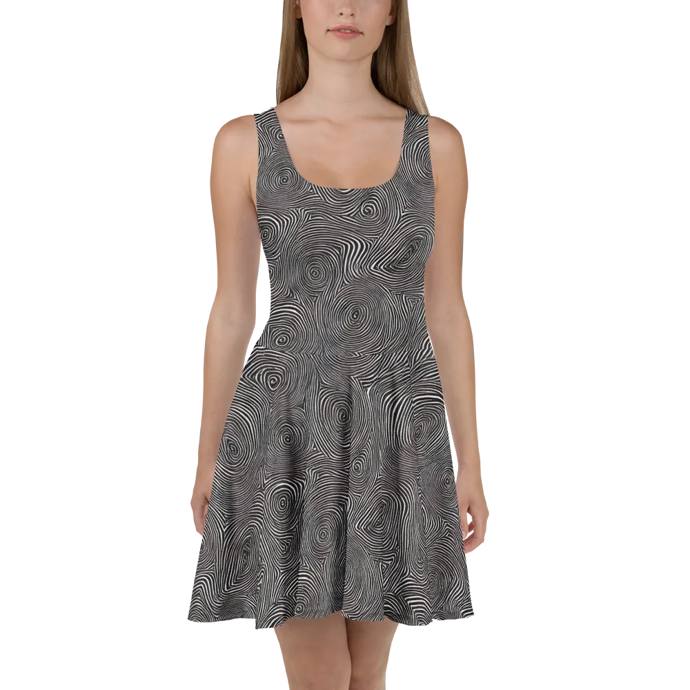 Obsidian Rings on Skater Dress — Front