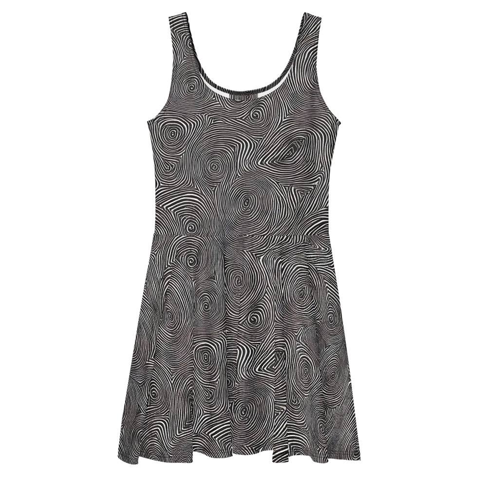 Obsidian Rings on Skater Dress — Front