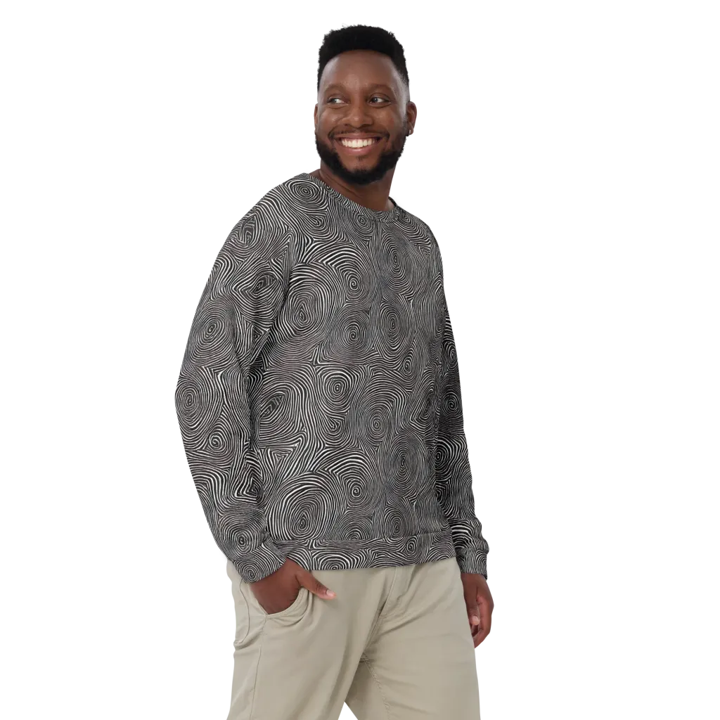 Obsidian Rings on Sweatshirt — Front