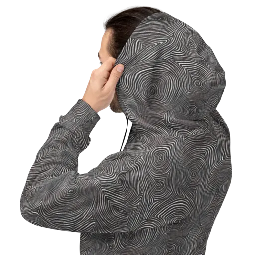 Obsidian Rings on a Hoodie
