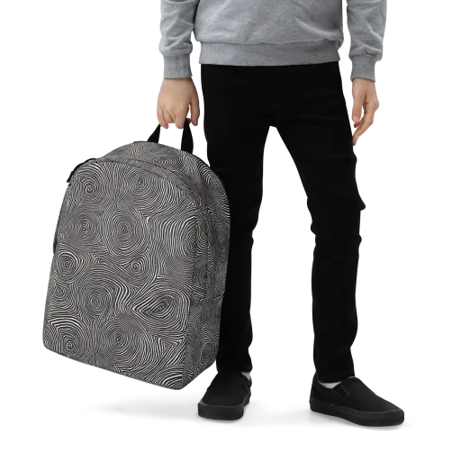 Obsidian Rings on a Minimalist Backpack