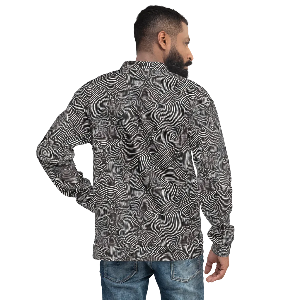 Obsidian Rings on Bomber Jacket — Back