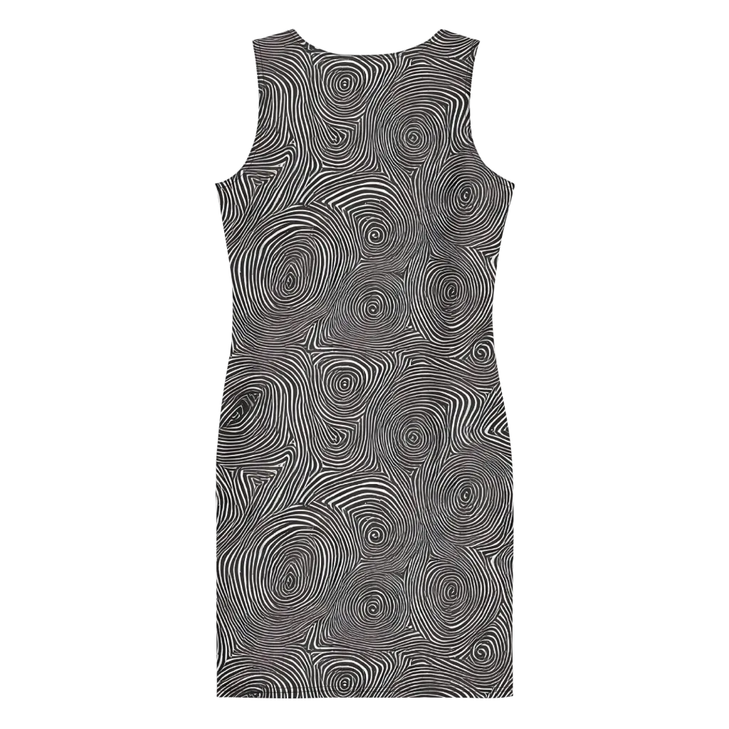 Obsidian Rings on Bodycon Dress — Back