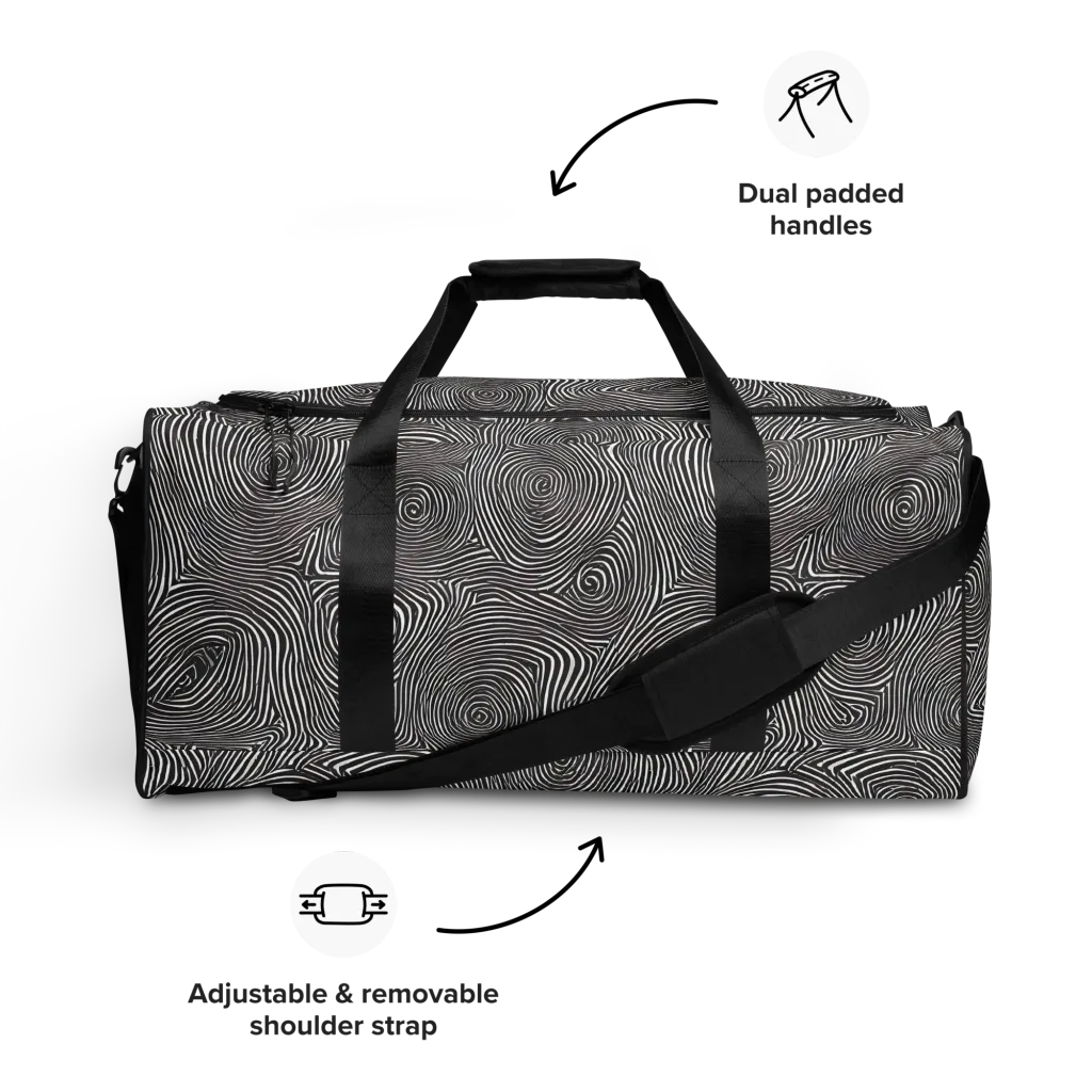 Obsidian Rings on Duffle Bag — Front