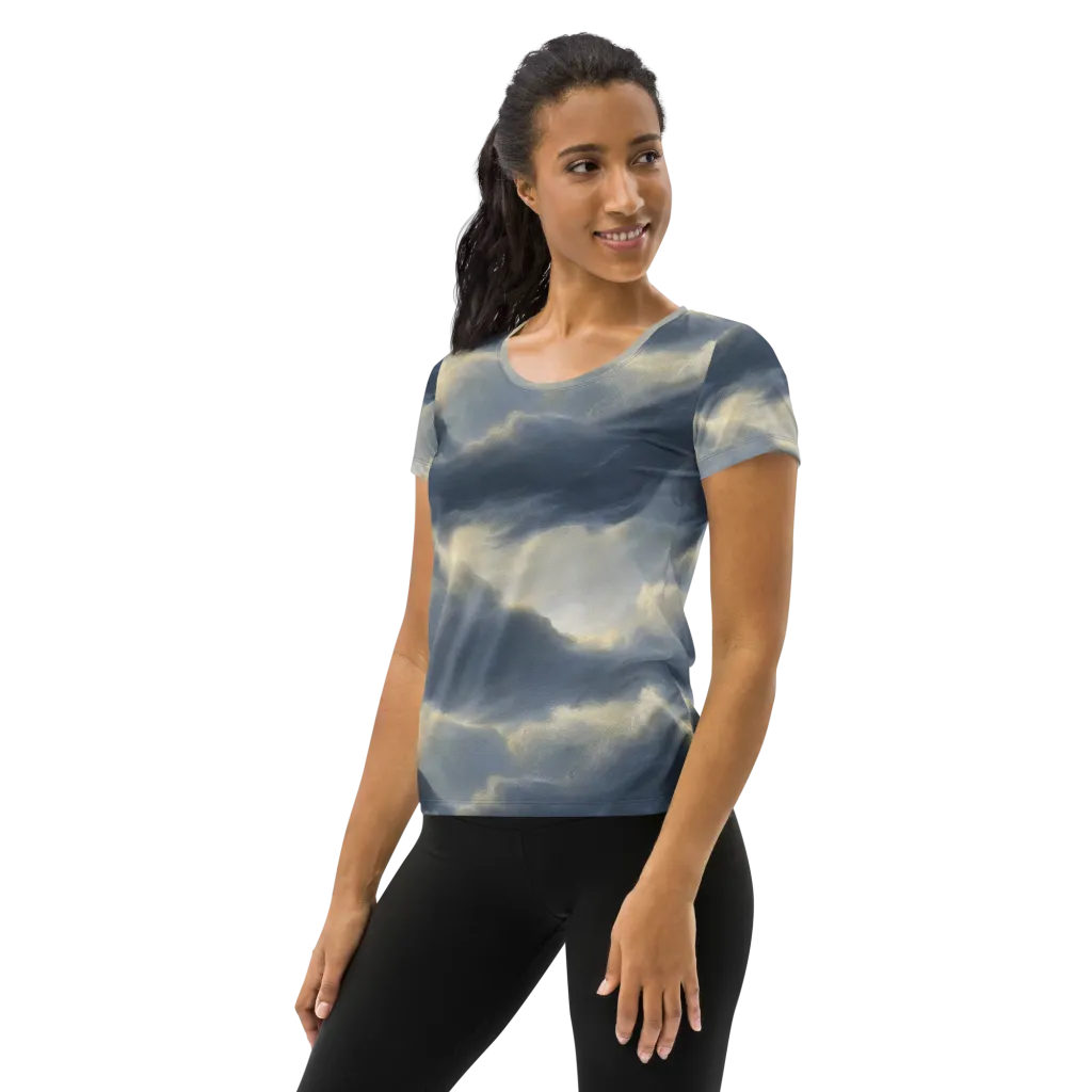 Cloudwater on Women's Athletic T-Shirt — Left