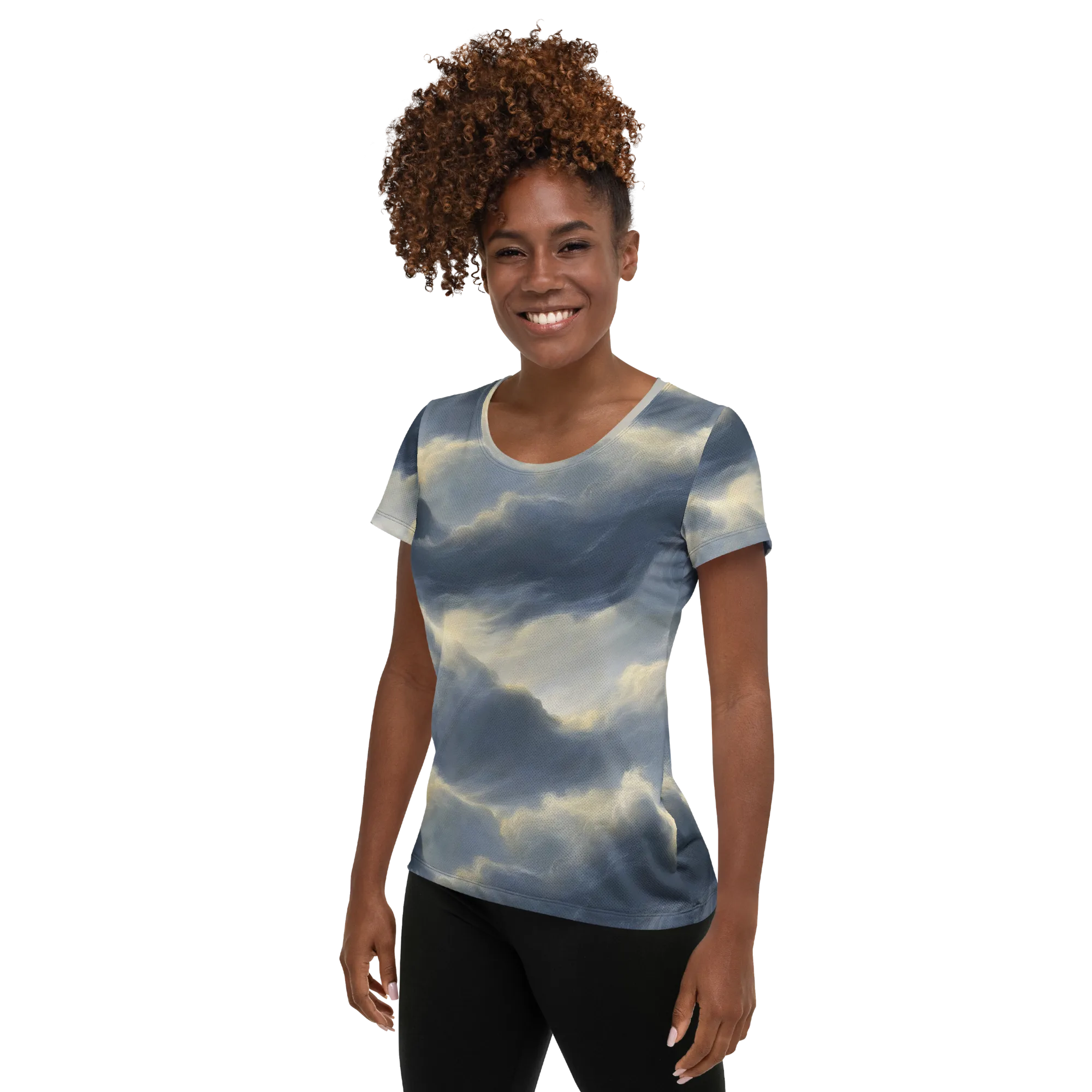Cloudwater on Women's Athletic T-Shirt — Left