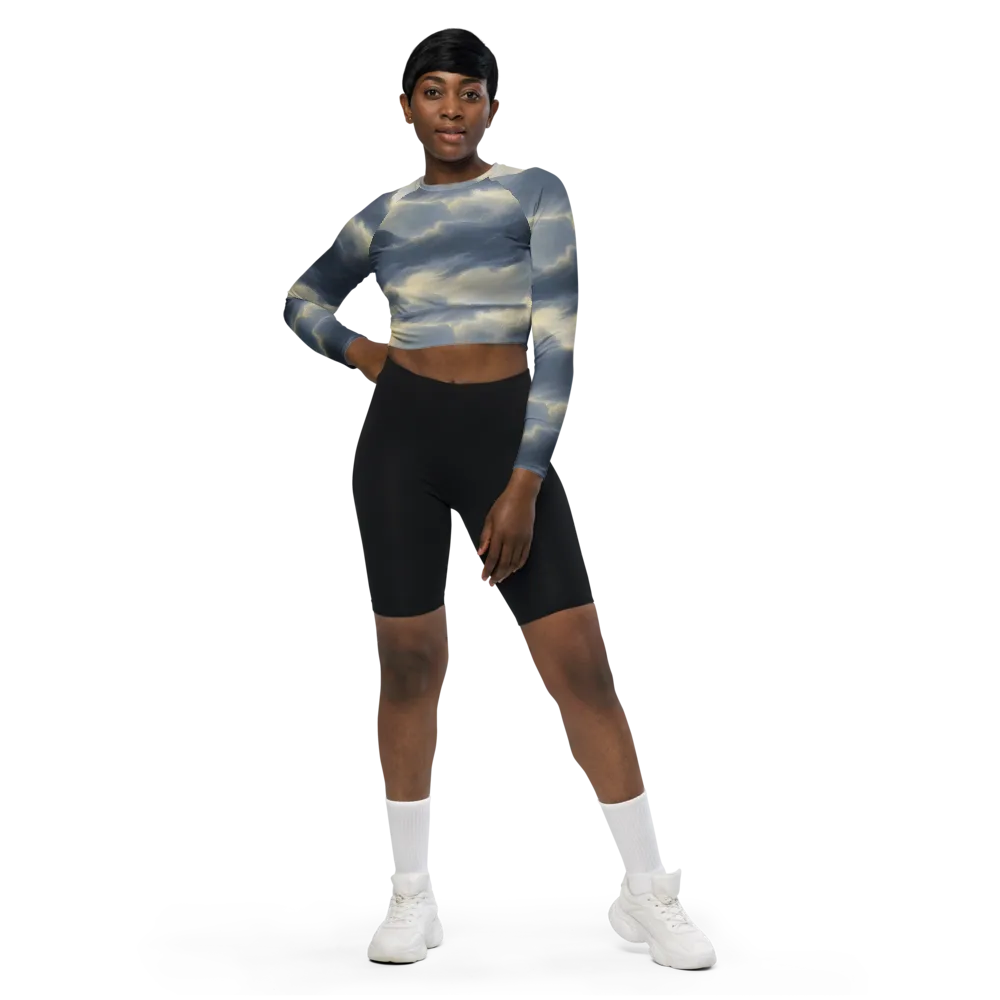 Cloudwater on Long Sleeve Crop Top — Front