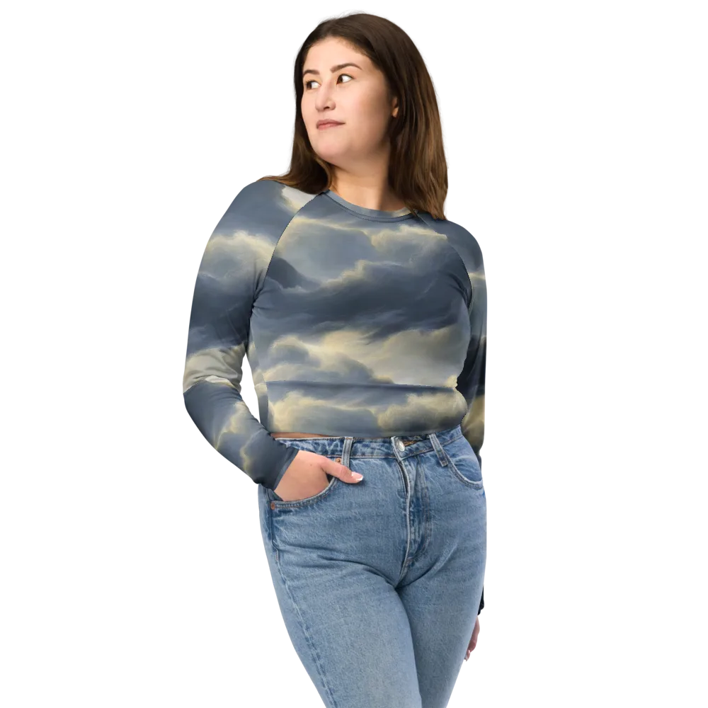 Cloudwater on Long Sleeve Crop Top — Front