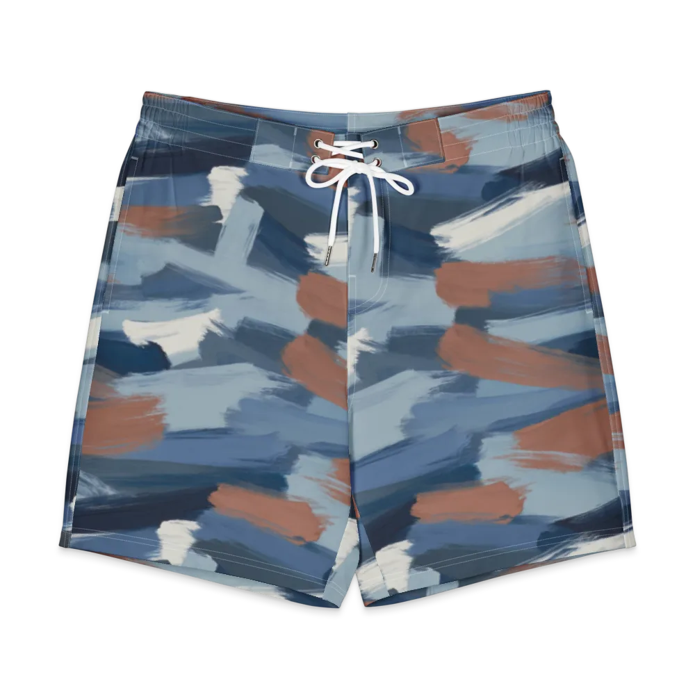 Indigo Brush Current on Men's Board Shorts — Front