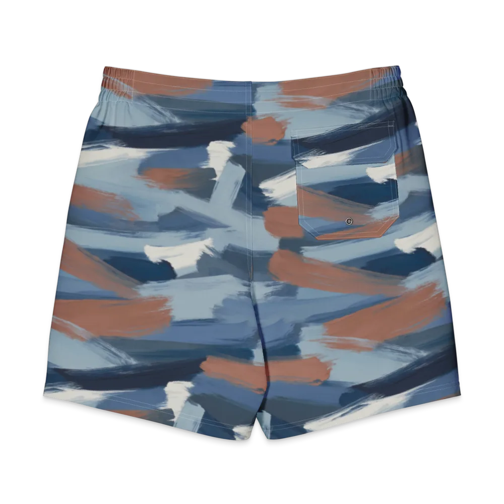 Indigo Brush Current on Men's Board Shorts — Back