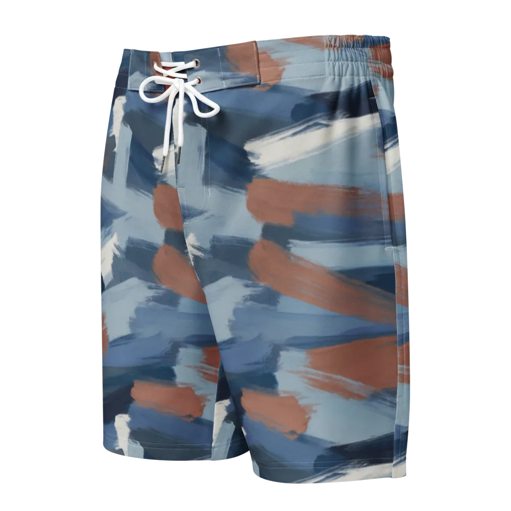 Indigo Brush Current on Men's Board Shorts — Front