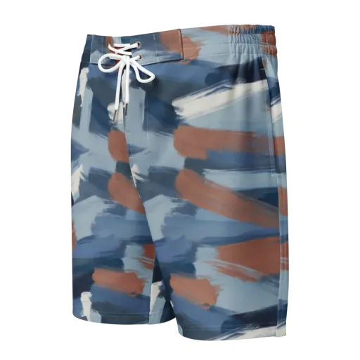 Indigo Brush Current on a Men's Board Shorts