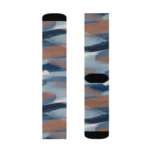 Indigo Brush Current on a Socks
