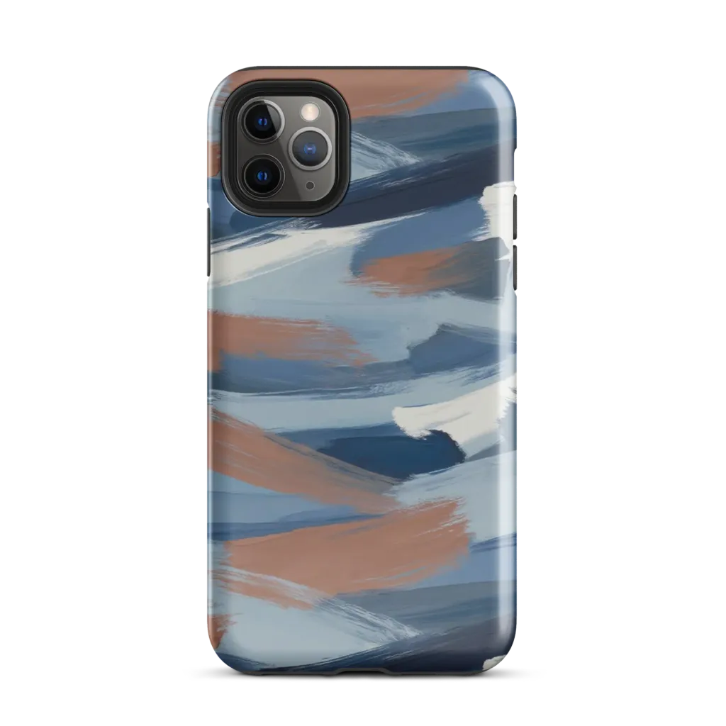 Indigo Brush Current on Tough Case for iPhone® — Front