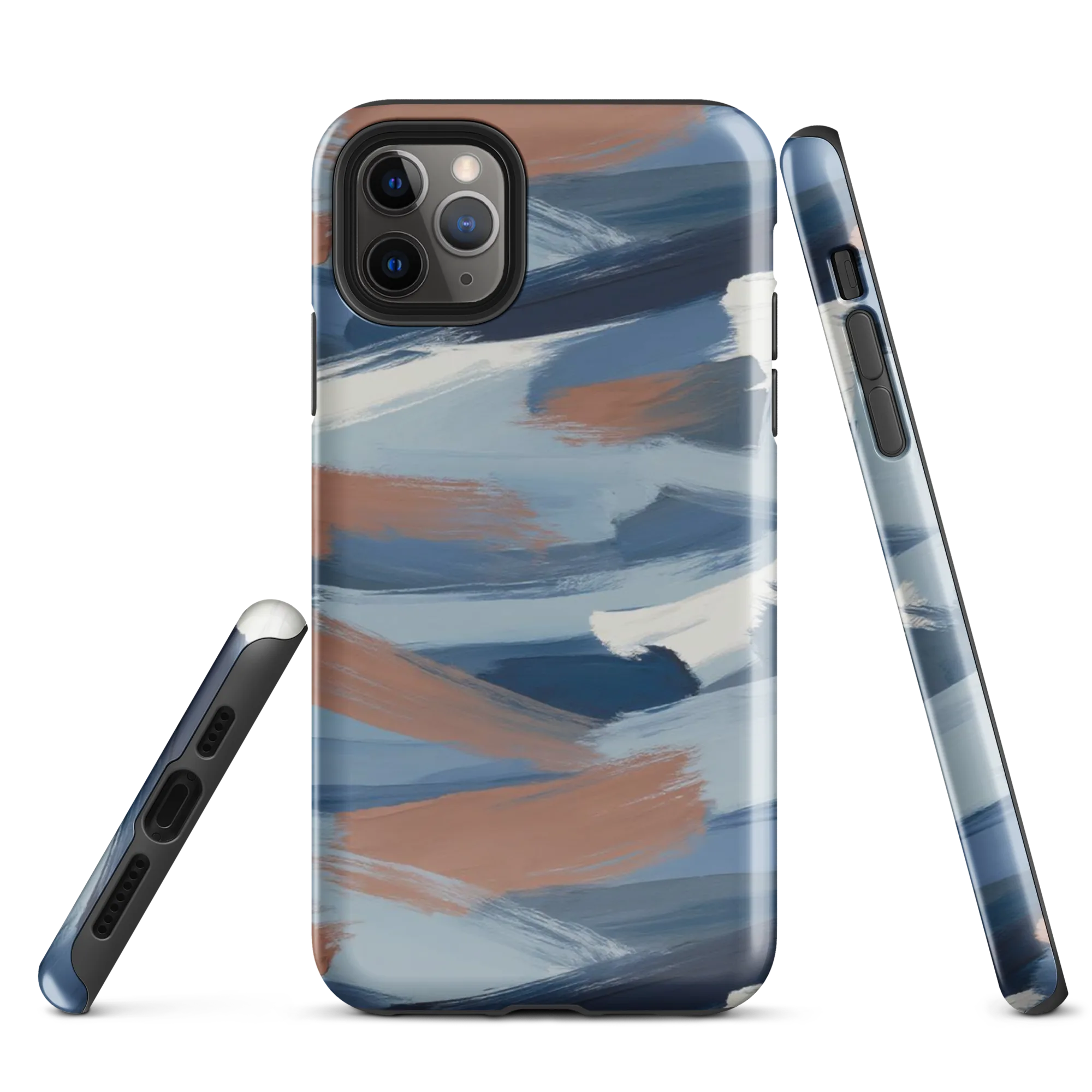 Indigo Brush Current on Tough Case for iPhone® — Front