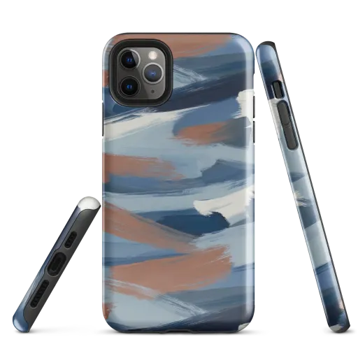 Indigo Brush Current on a Tough Case for iPhone®