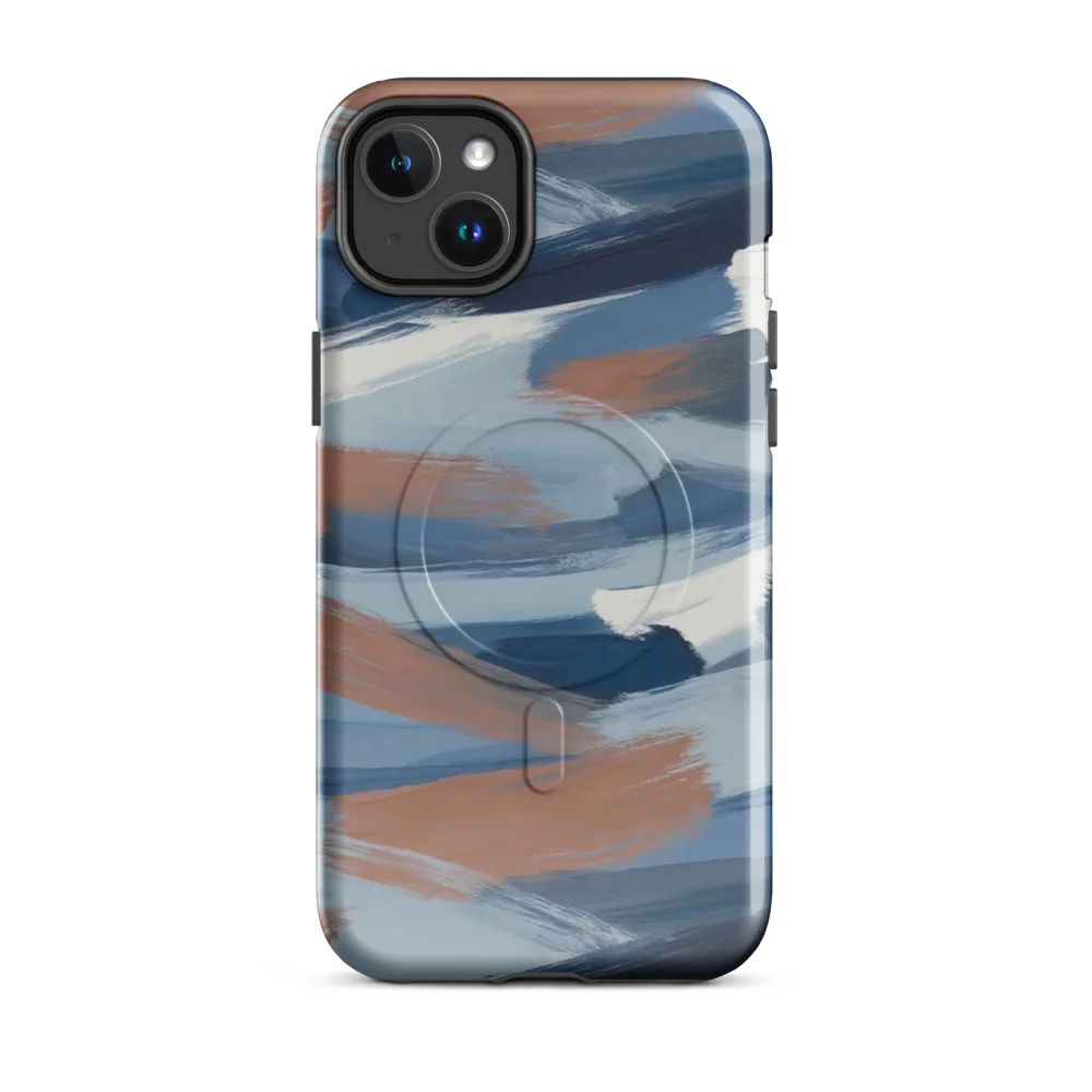 Indigo Brush Current on MagSafe Tough Case for iPhone® — Front