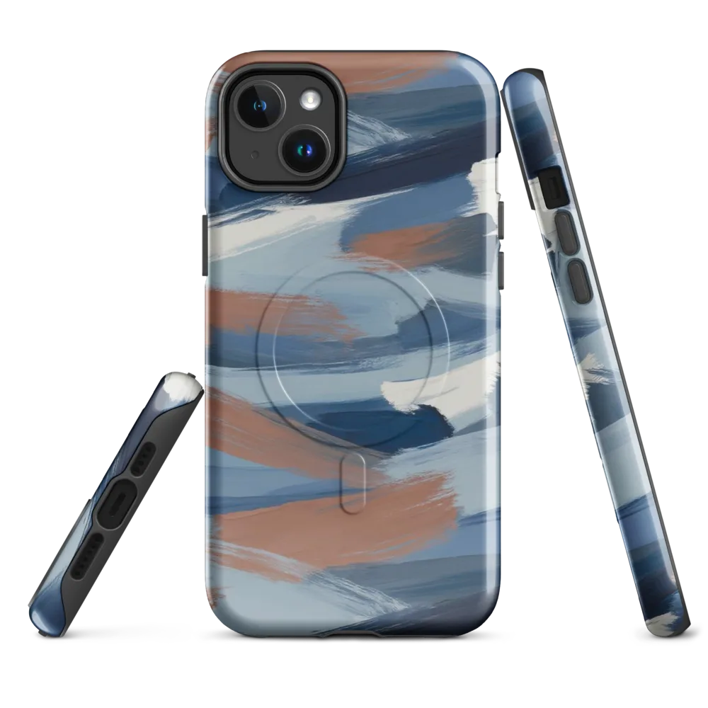 Indigo Brush Current on MagSafe Tough Case for iPhone® — Front