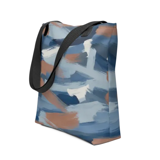 Indigo Brush Current on a Tote Bag