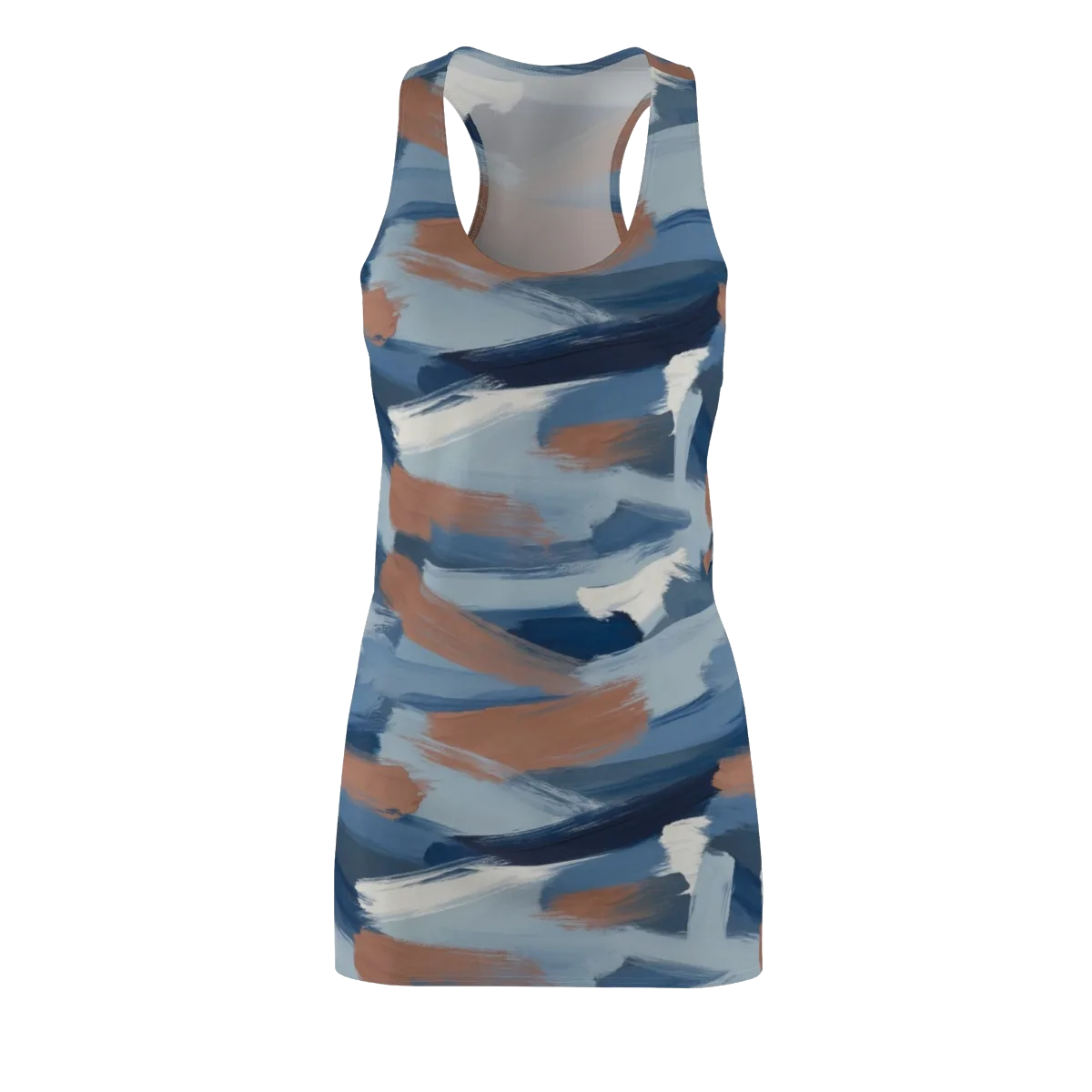 Indigo Brush Current on Racerback Dress — Front