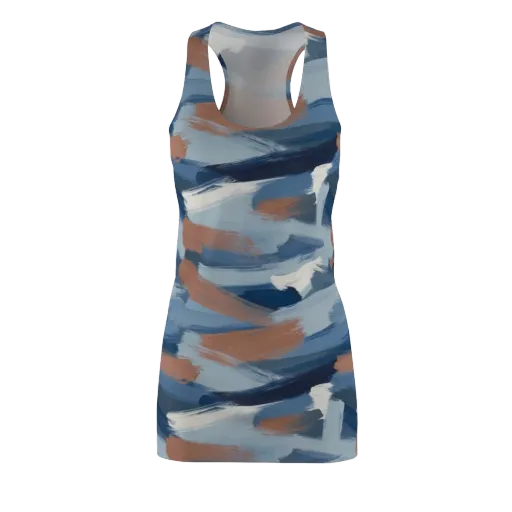 Indigo Brush Current on a Racerback Dress