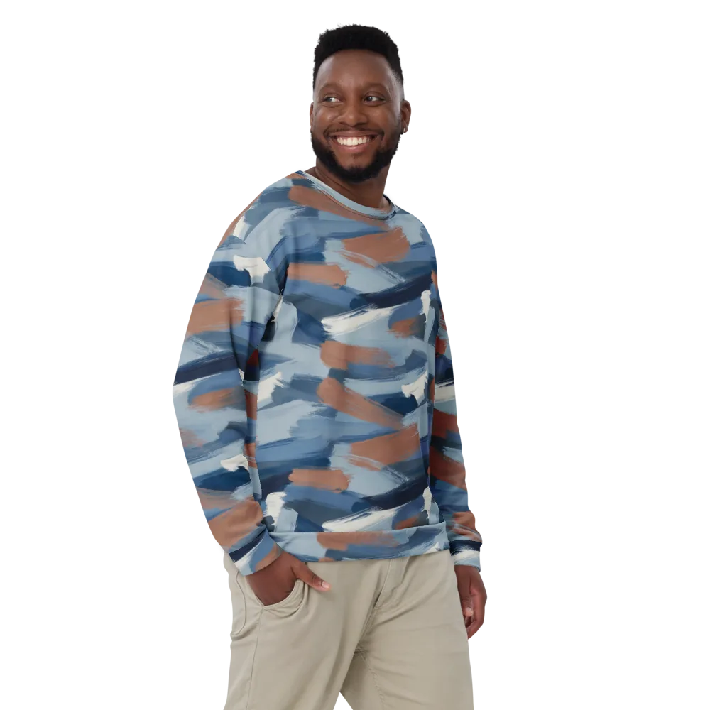 Indigo Brush Current on Sweatshirt — Front
