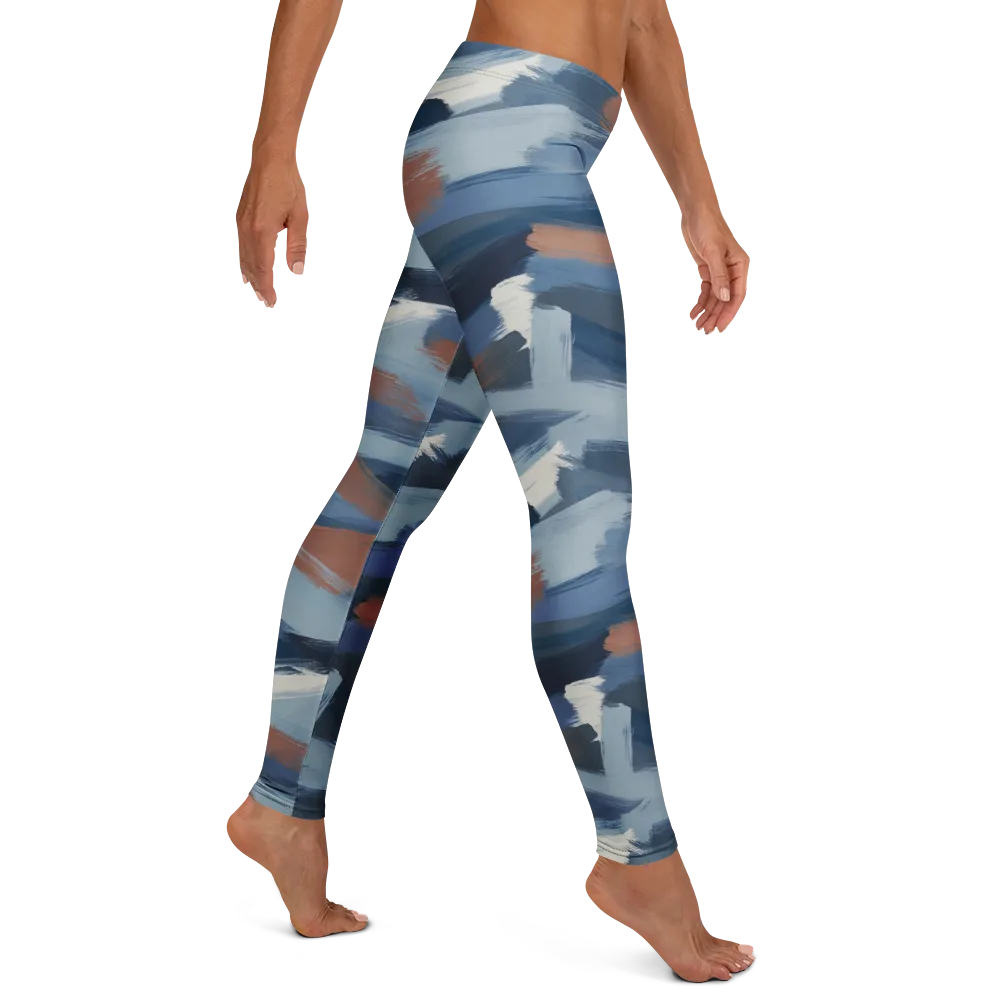 Indigo Brush Current on Leggings — Right