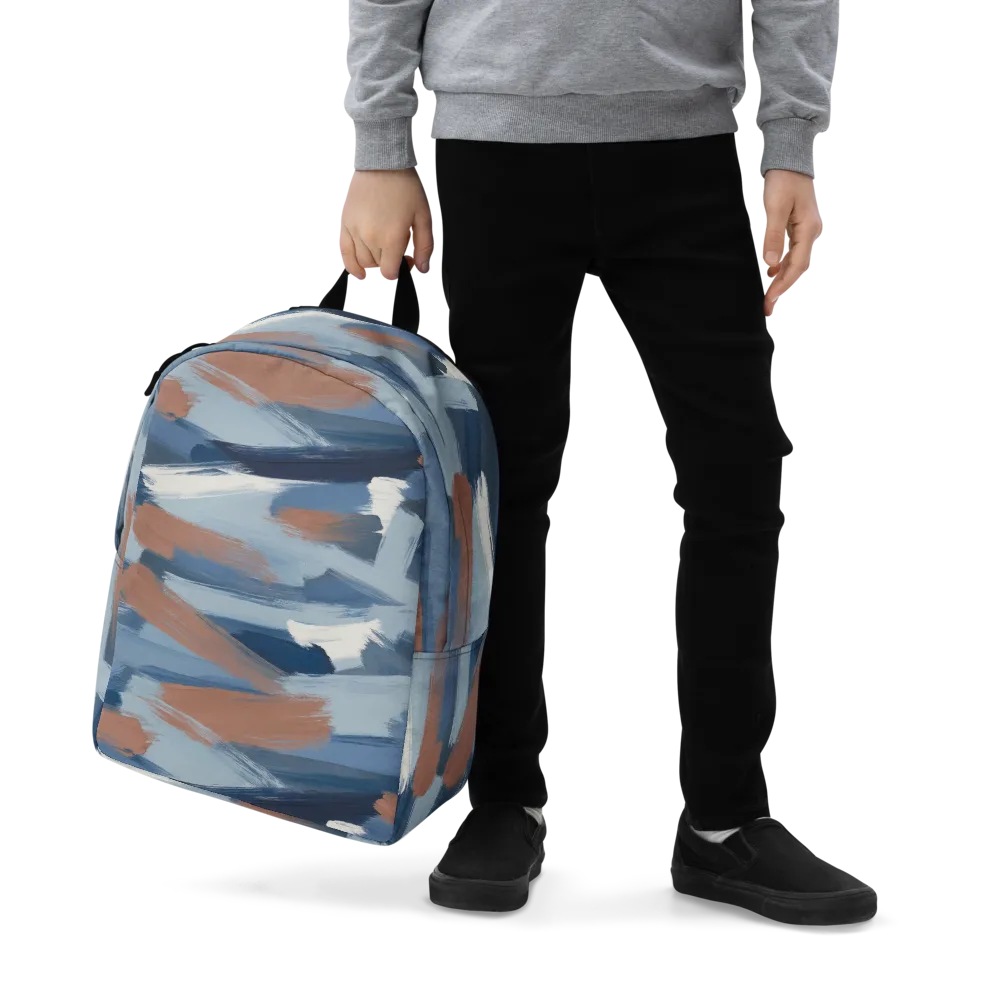 Indigo Brush Current on Minimalist Backpack — Zoomed-in