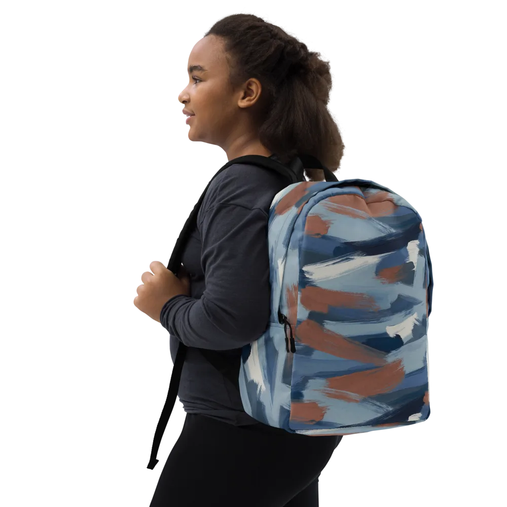 Indigo Brush Current on Minimalist Backpack — Right Front