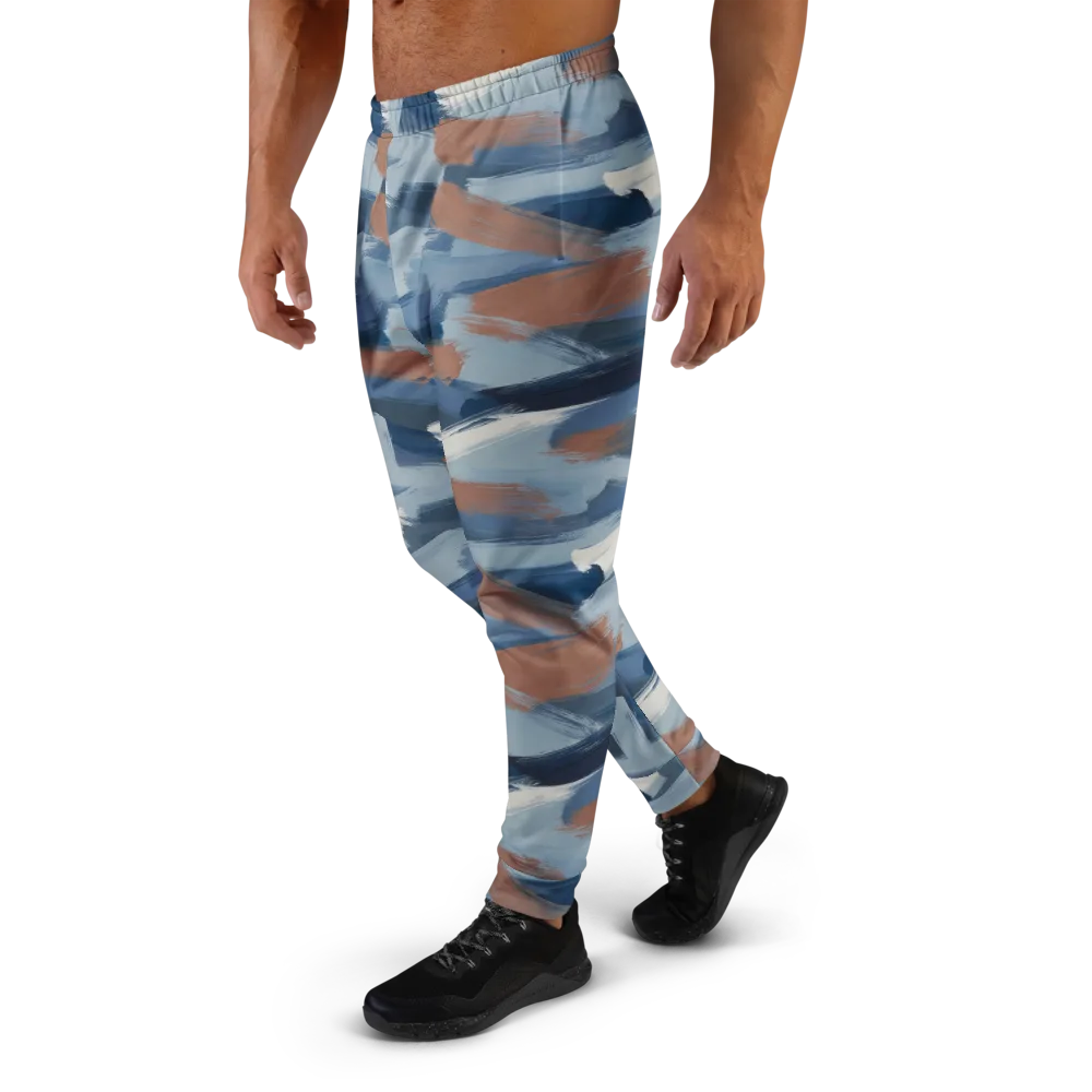 Indigo Brush Current on Men's Joggers — Left