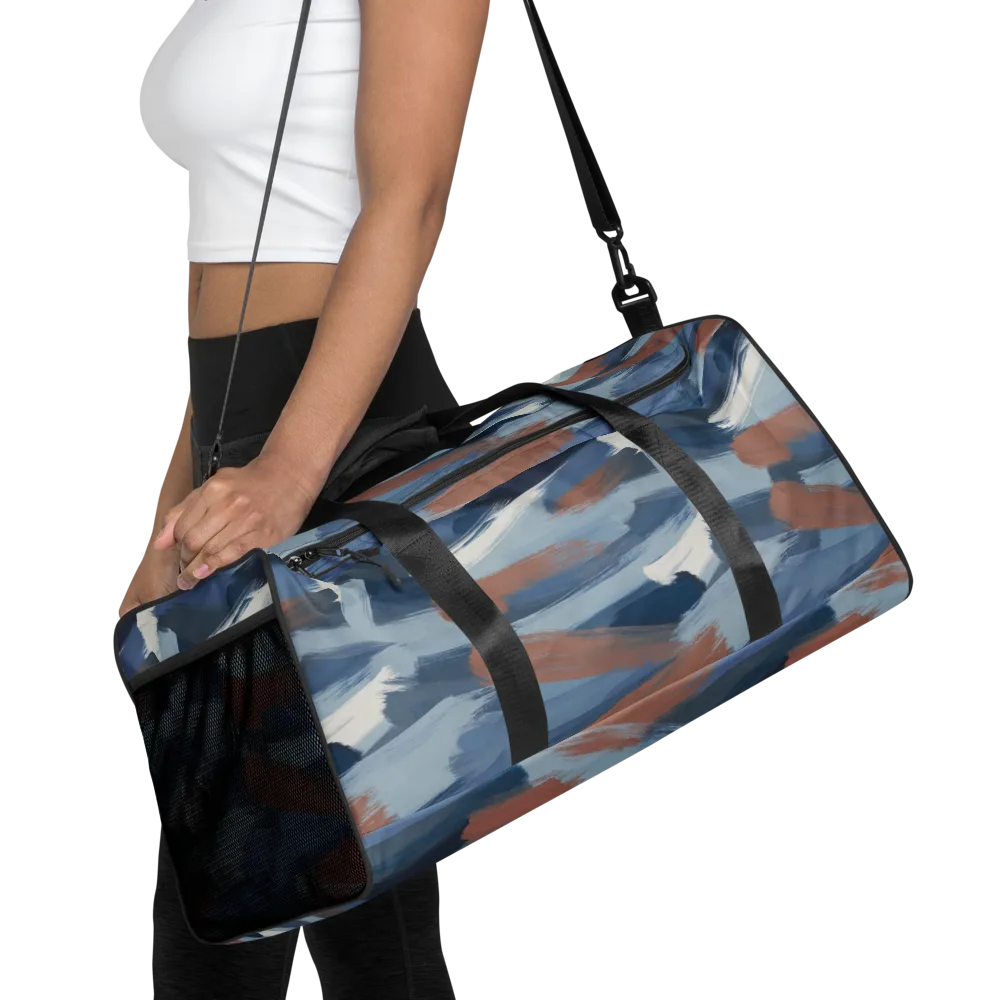 Indigo Brush Current on Duffle Bag — Front