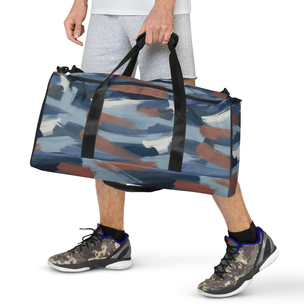Indigo Brush Current on Duffle Bag — Front