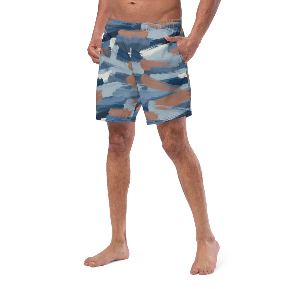 Indigo Brush Current on Swim Trunks — Left Front