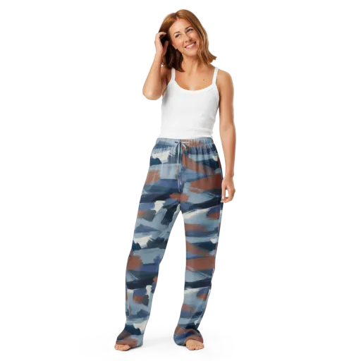 Indigo Brush Current on a Women's Pajama Pants