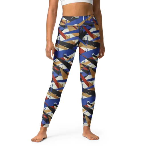 Cobalt Crosswind on a Yoga Leggings