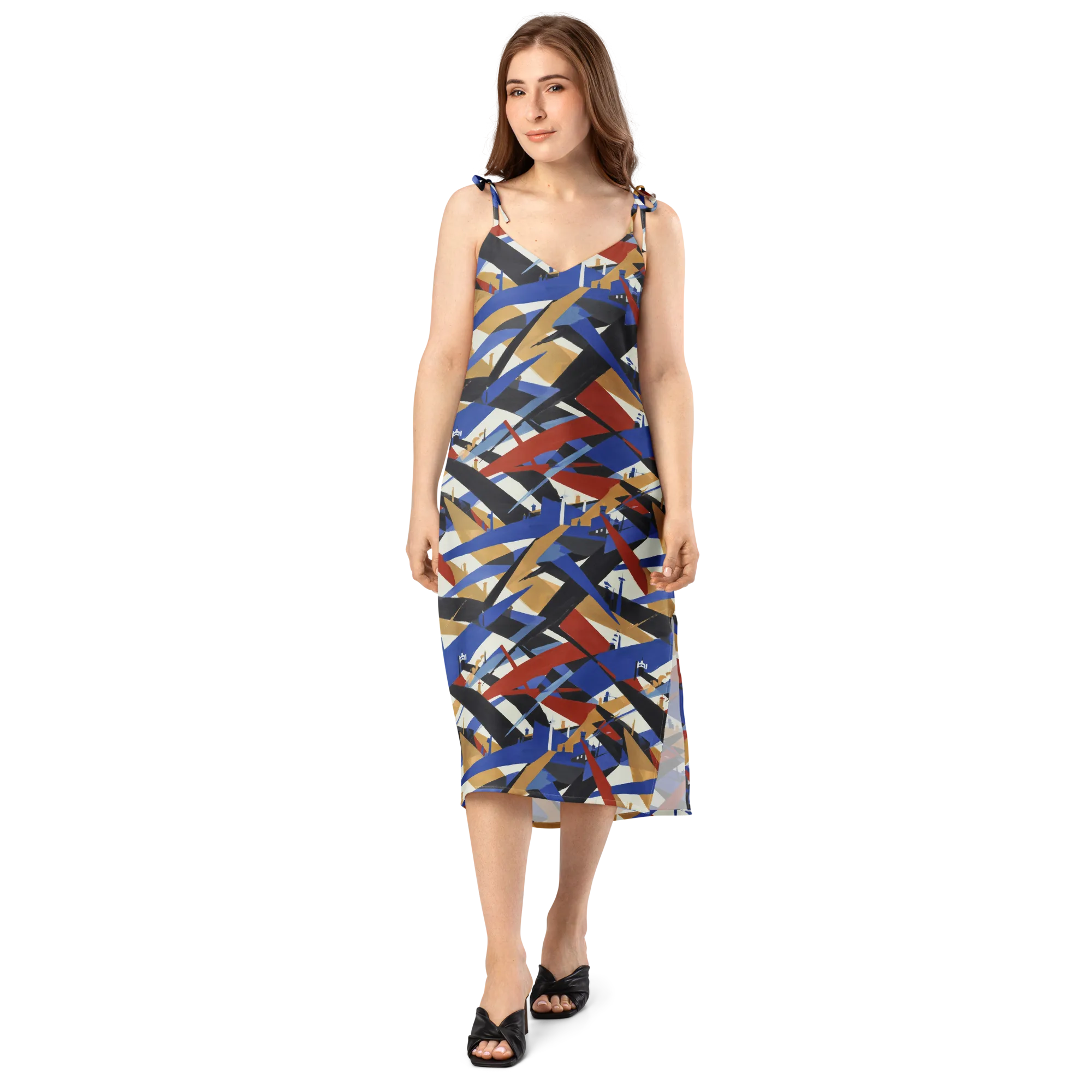 Cobalt Crosswind on Slip Dress — Front