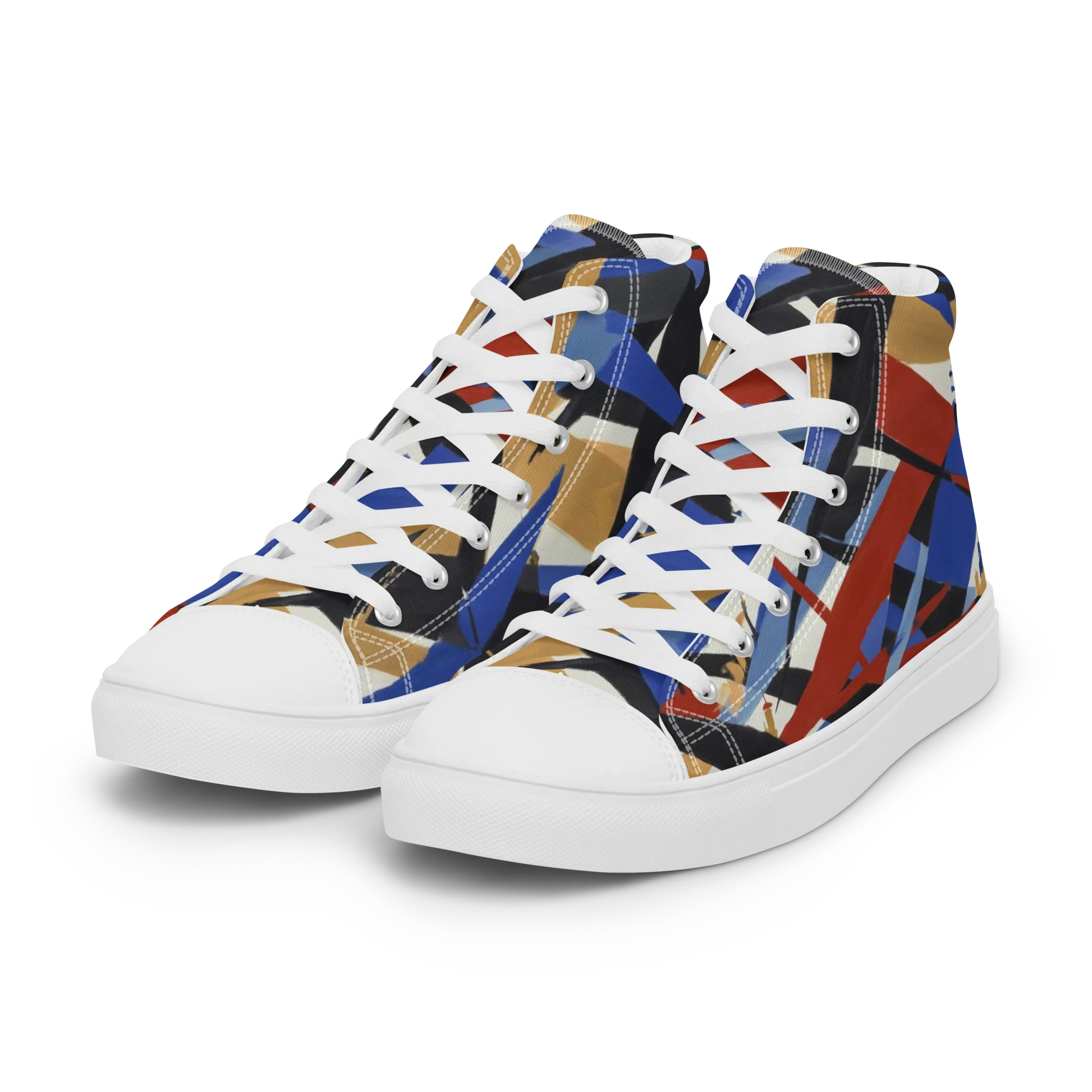 Cobalt Crosswind on Women's High Top Canvas Shoes — Left Front