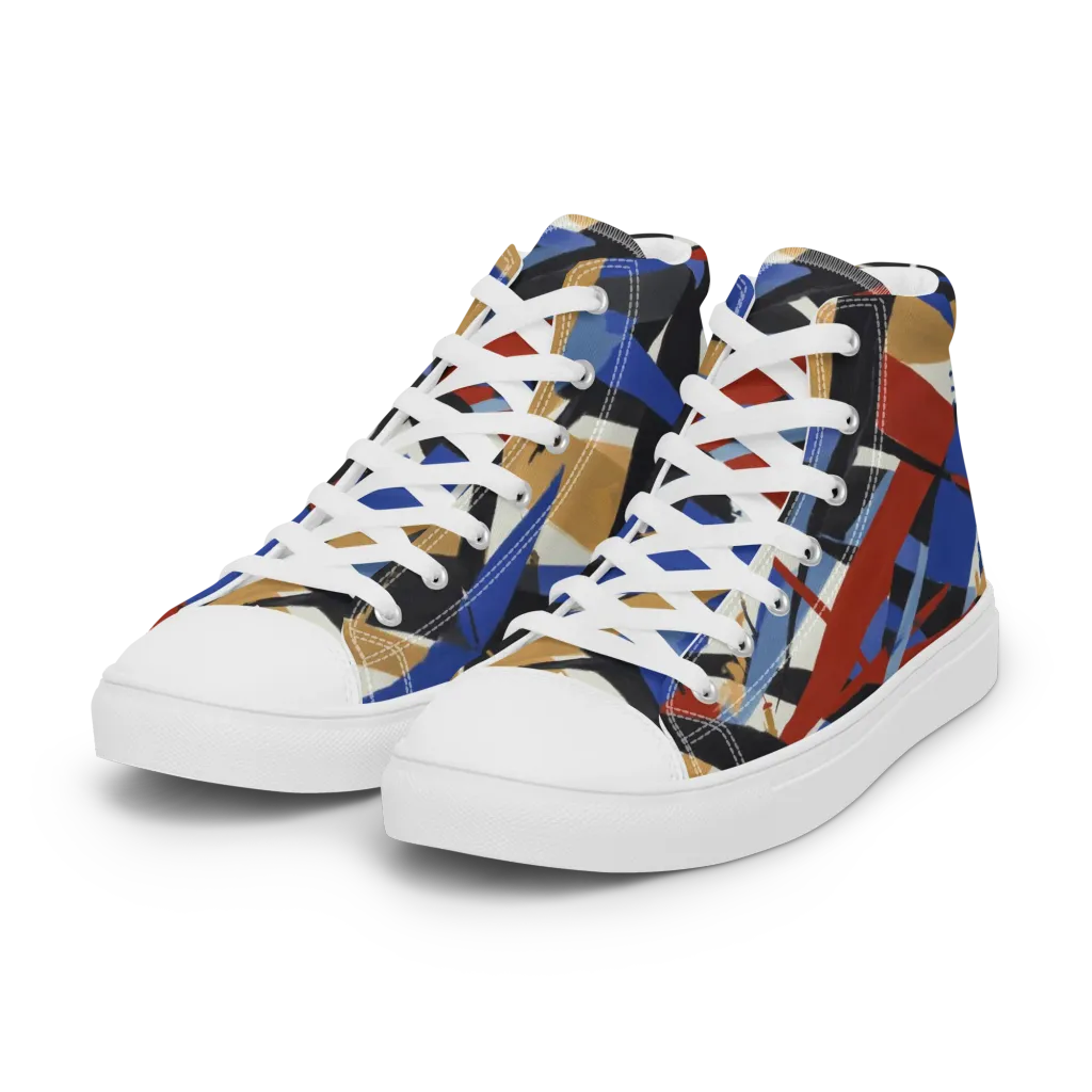 Cobalt Crosswind on Women's High Top Canvas Shoes — Left Front