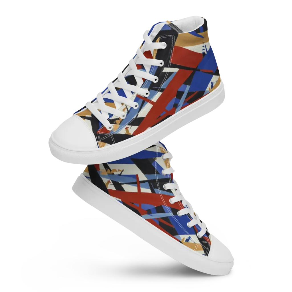 Cobalt Crosswind on Women's High Top Canvas Shoes — Front