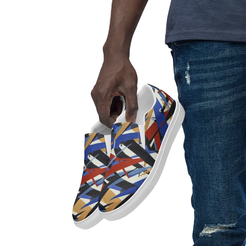 Cobalt Crosswind on Men's Slip-On Canvas Shoes — Left Front