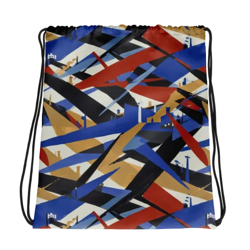 Cobalt Crosswind on a Drawstring Bag