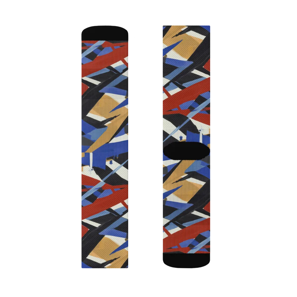 Cobalt Crosswind on Socks — Right Sock