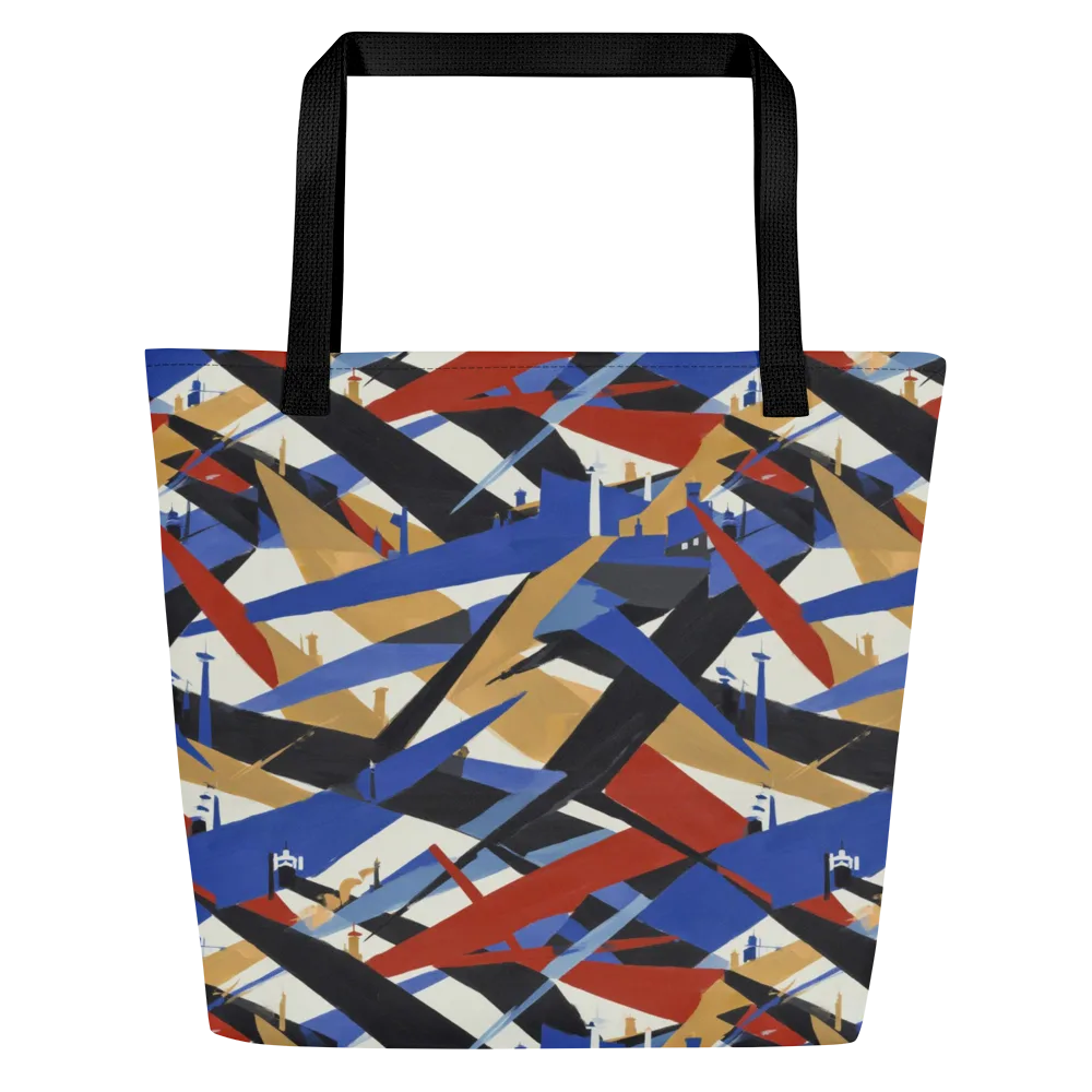 Cobalt Crosswind on Large Tote Bag W/ Pocket — Front
