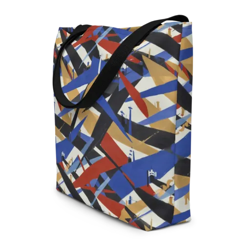 Cobalt Crosswind on a Large Tote Bag W/ Pocket