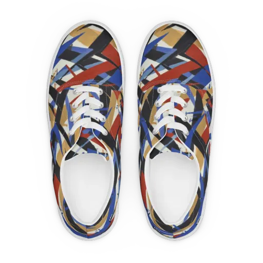 Cobalt Crosswind on a Men's Lace-Up Canvas Shoes