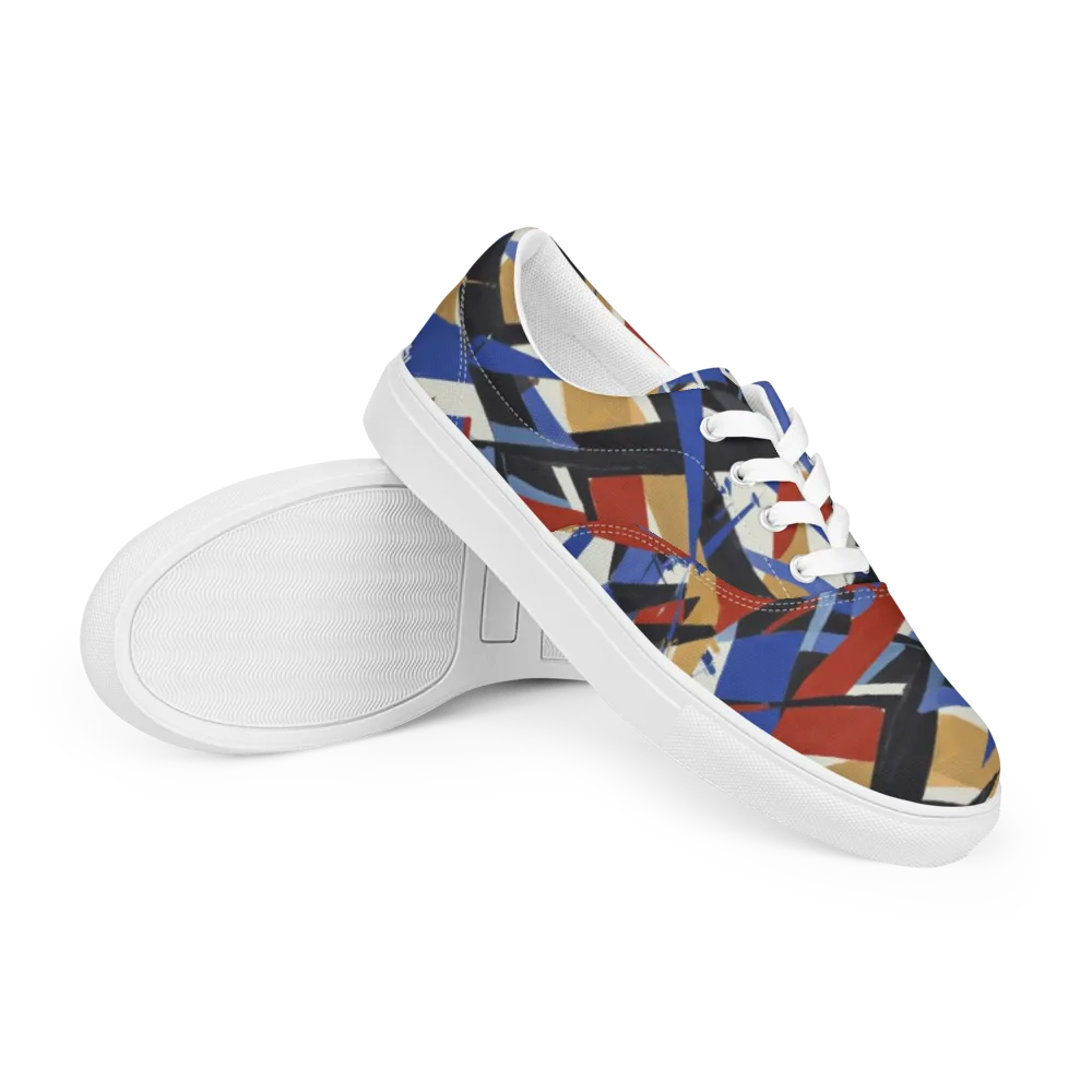 Cobalt Crosswind on Men's Lace-Up Canvas Shoes — Right Front